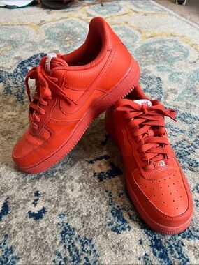 Nike AirForce 1 deep orange sneakers